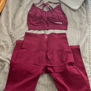 Gym shark matching set Sz M red